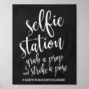 Selfie Station Chalkboard 8x10 Wedding Sign Poster