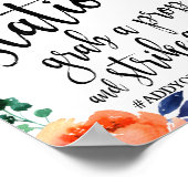 Selfie Station Floral Waterverf 8x10 Wedding Sign Poster (Hoek)