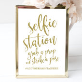 Selfie Station Glitter Goud Betaalbaar Bord Kaart