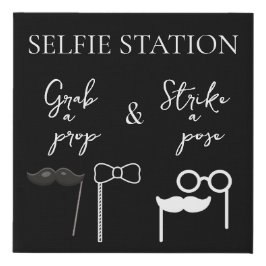 Selfie Station Pak een Prop & Strike een Pose Imitatie Canvas Print