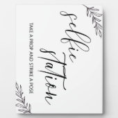 Selfie-station Tabletop Plaque met Easel Fotoplaat (Voorkant)