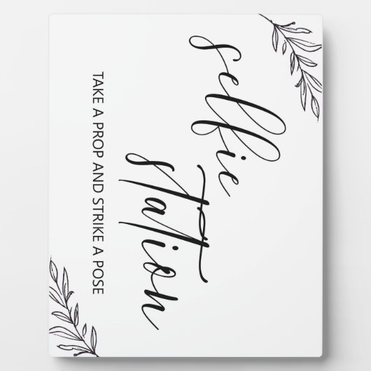 Selfie-station Tabletop Plaque met Easel Fotoplaat (Voorkant)