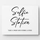 Selfie-station Tabletop Plaque met Easel Fotoplaat (Voorkant)