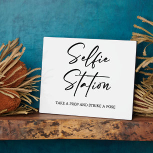 Selfie-station Tabletop Plaque met Easel Fotoplaat