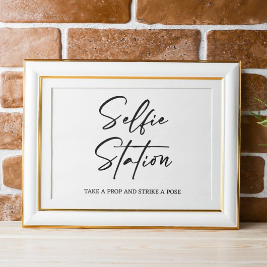 Selfie-station Trouwbord Poster