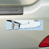Selfie Stick Cartoon Aviation Bumpersticker (Op auto)