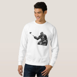 Selfie stick mannen sweatshirt