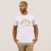 Selfie T-shirt - Boston met Blauwe & Rode Logo (Voorkant volledig)