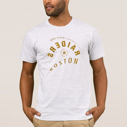 Selfie T-shirt - Boston met Blauwe & Rode Logo (Voorkant)
