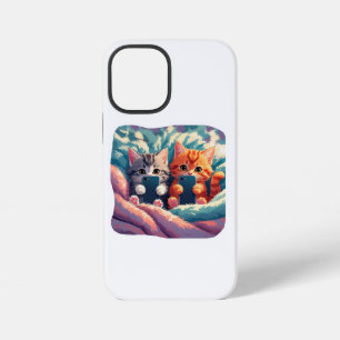 Selfie Tijd – Moppige Kittens met Telefoons iPhone 12 Mini Hoesje
