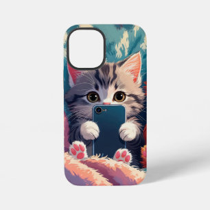 Selfie Tijd – Moppige Kittens met Telefoons iPhone 12 Mini Hoesje
