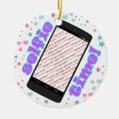 Selfie tijd! Smart Phone Foto Lijst Keramisch Ornament (Voorkant)