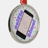 Selfie tijd! Smart Phone Shape Foto Lijst Metalen Ornament (Rechts)