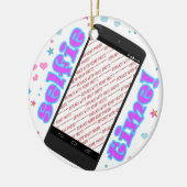 Selfie tijd! Telefoonvorm Foto Lijst Keramisch Ornament (Links)
