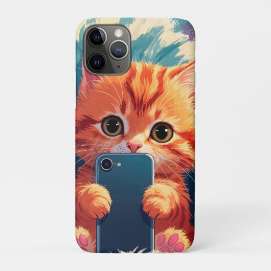 Selfie Time – Cute Kittens with Phones Case-Mate iPhone Case (Achterkant)