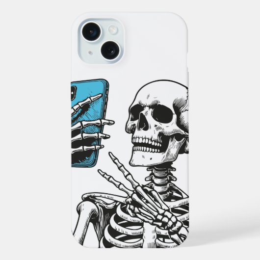 Selfie-Time Skeleton Phone Case iPhone Hoesje (Achterkant)