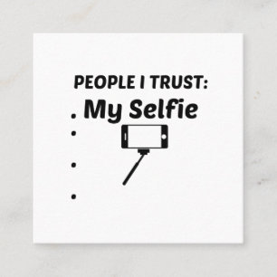 SELFIE TRUST VIERKANTE VISITEKAARTJE