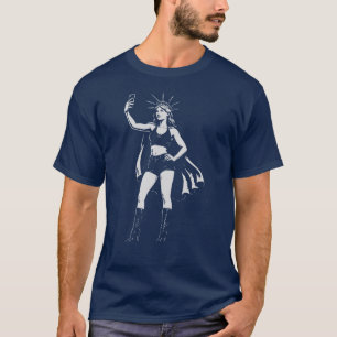 Selfie van Liberty: standbeeld snaps T-shirt