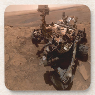 Selfie van Mars Curiosity Rode Martiaanse Landscha Bier Onderzetter