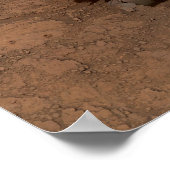 Selfie van Mars Curiosity Rode Martiaanse Landscha Poster (Hoek)