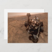 Selfie van Mars Curiosity Rood Marslandschap Briefkaart (Voorkant / Achterkant)