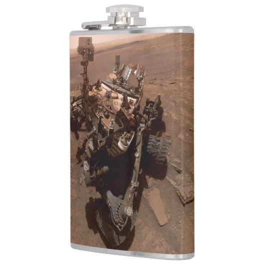 Selfie van Mars Curiosity Rood Marslandschap Heupfles (Links)