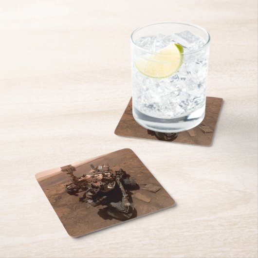 Selfie van Mars Curiosity Rood Marslandschap Kartonnen Onderzetters (Insitu)