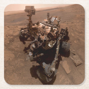 Selfie van Mars Curiosity Rood Marslandschap Kartonnen Onderzetters