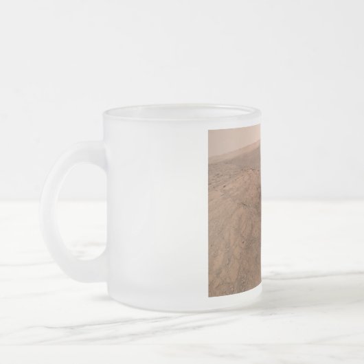 Selfie van Mars Curiosity Rood Marslandschap Matglas Koffiemok (Links)