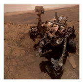 Selfie van Mars Curiosity Rood Marslandschap Perfect Poster (Voorkant)