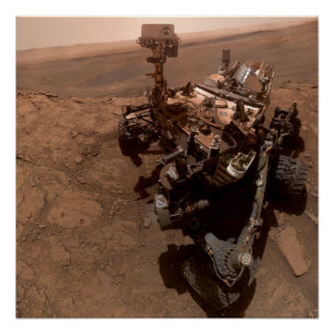 Selfie van Mars Curiosity Rood Marslandschap Perfect Poster