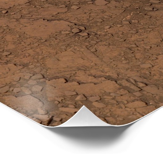 Selfie van Mars Curiosity Rood Marslandschap Perfect Poster (Hoek)