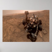 Selfie van Mars Curiosity Rood Marslandschap Poster (Voorkant)