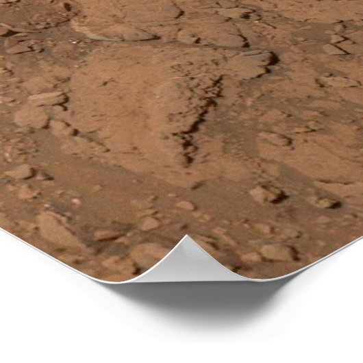 Selfie van Mars Curiosity Rood Marslandschap Poster (Hoek)