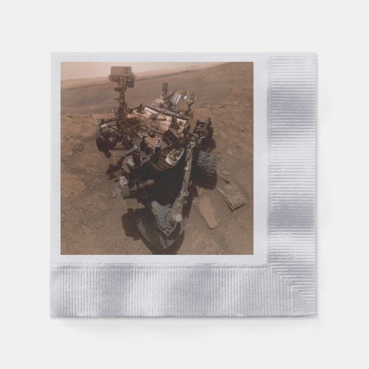 Selfie van Mars Curiosity Rood Marslandschap Servet (Voorkant)