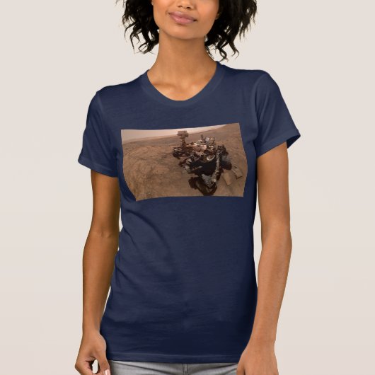 Selfie van Mars Curiosity Rood Marslandschap T-shirt (Voorkant)