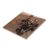 Selfie van Mars Curiosity Rood Marslandschap Tegeltje (Zijkant)