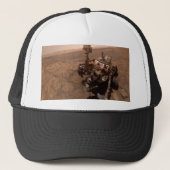 Selfie van Mars Curiosity Rood Marslandschap Trucker Pet (Voorkant)