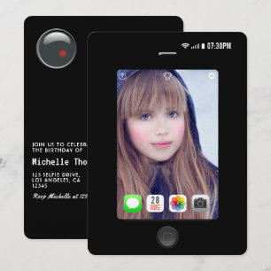 Selfie Verjaardagsfeestfoto Kaart