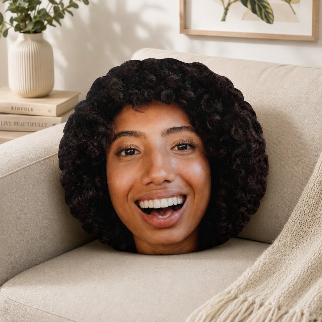 Selfie Worp Kussen | Op Maat Gemaakte Gezichts Fot (Funny selfie pillow gift for friends, partners, family, roommates, and party surprises.)