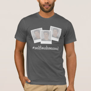#selfieobssed slogan voeg je eigen foto's t-shirt