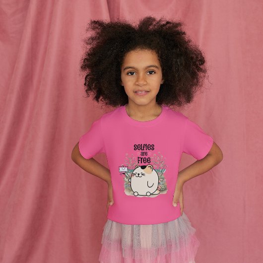 Selfies zijn gratis meisjes t-shirt