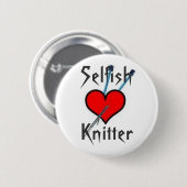 Selfish Knitter, SelfishKnitter - Gepersonaliseerd Ronde Button 5,7 Cm (Voorkant /achterkant)