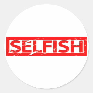 Selfish Stamp Ronde Sticker