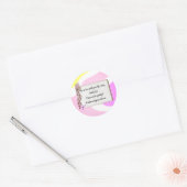 Selflove inspirational phrase ronde sticker (Envelop)