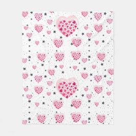 Selflove inspirational quote sweet heart and start fleece deken