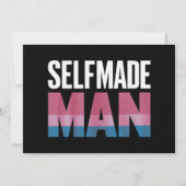 Selfmade Man Transgender Trans Pride Flag Transsex Kaart (Voorkant)