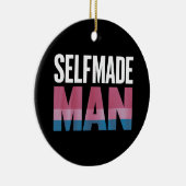 Selfmade Man Transgender Trans Pride Flag Transsex Keramisch Ornament (Rechts)