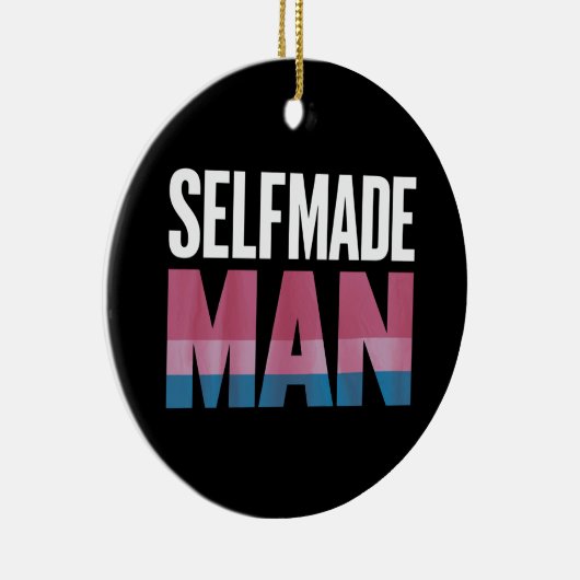 Selfmade Man Transgender Trans Pride Flag Transsex Keramisch Ornament (Rechts)