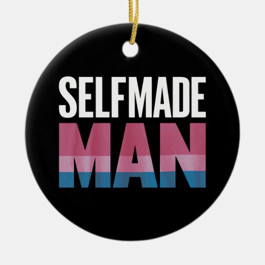 Selfmade Man Transgender Trans Pride Flag Transsex Keramisch Ornament (Voorkant)